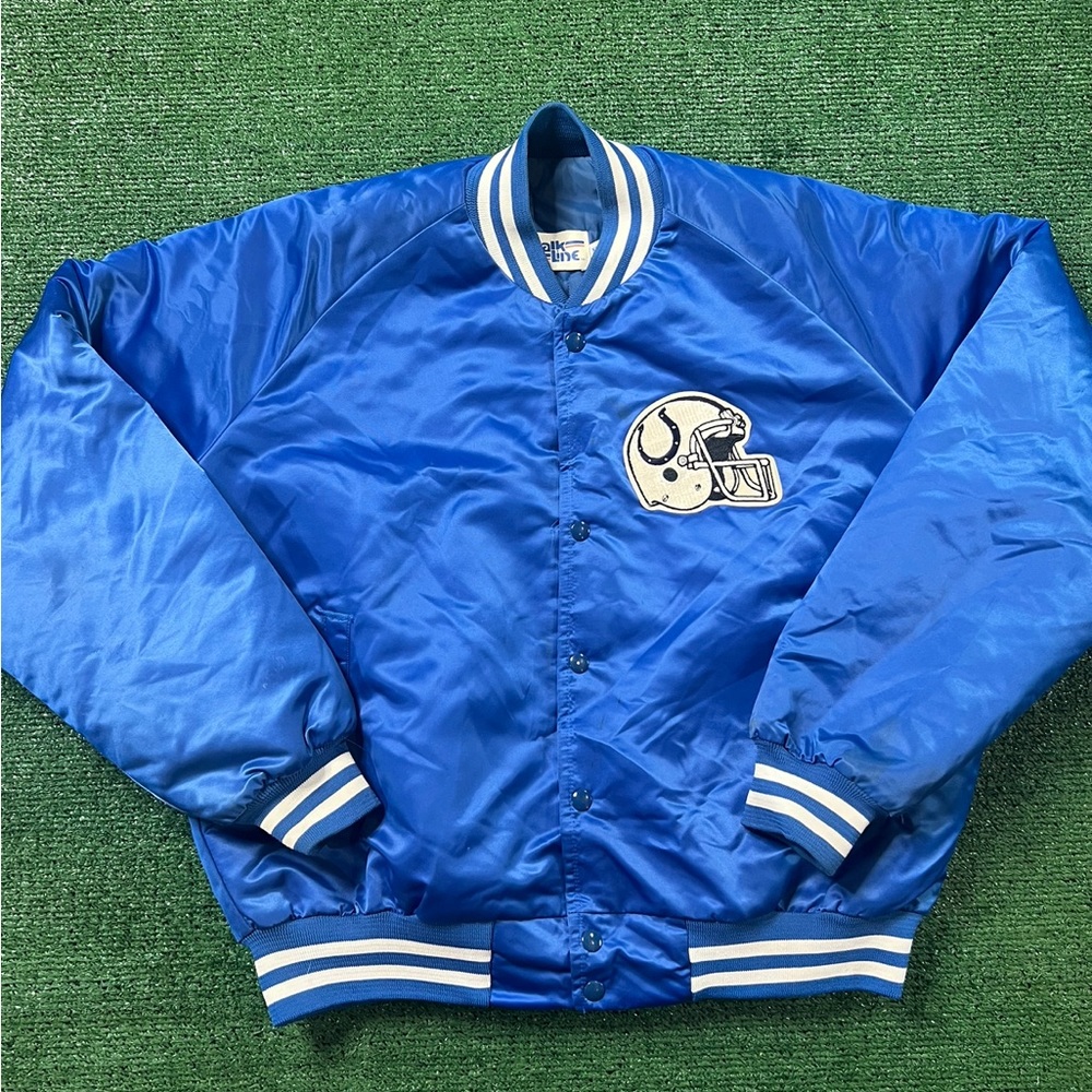 Chalkline Indianapolis Colts Satin Jacket Size XL